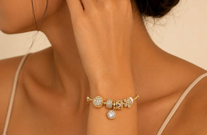 PULSEIRA BERLOQUE FECHO DE BOLINHA DOURADA