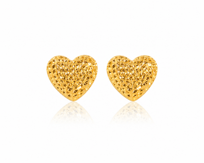 Brinco Dourado Coração Elegante