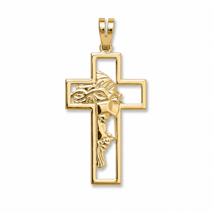 PINGENTE CRUZ JESUS DOURADO