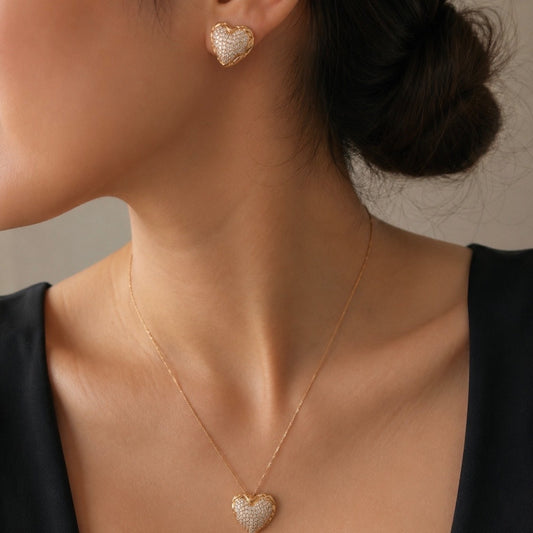CONJUNTO CORAÇÃO DOURADO