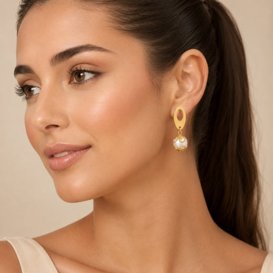 Brinco Dourado Pérola