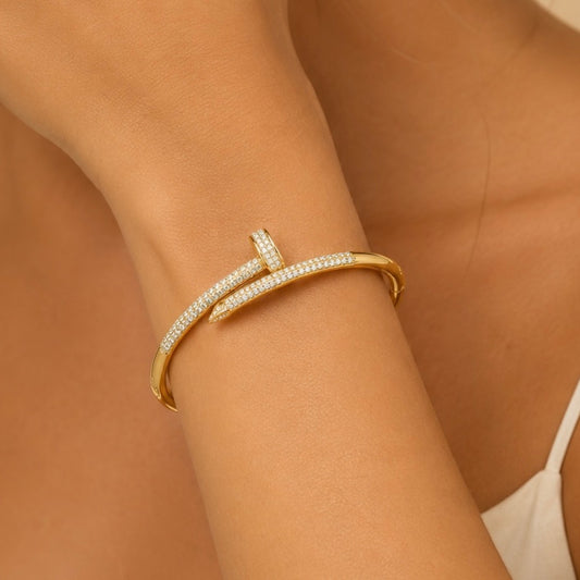 BRACELETE PREGO DOURADO