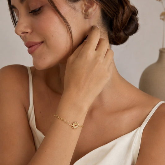 PULSEIRA FLOR DOURADO