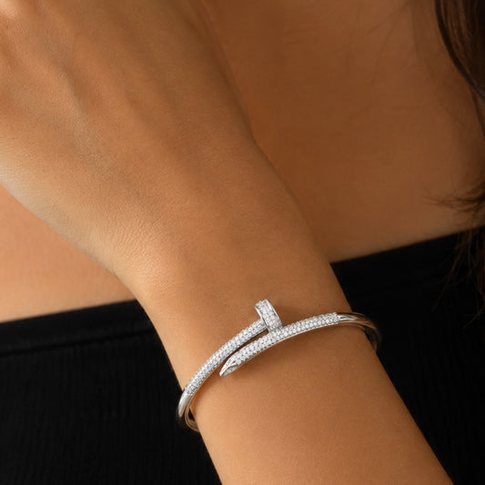 BRACELETE PREGO BANHO DE PRATA