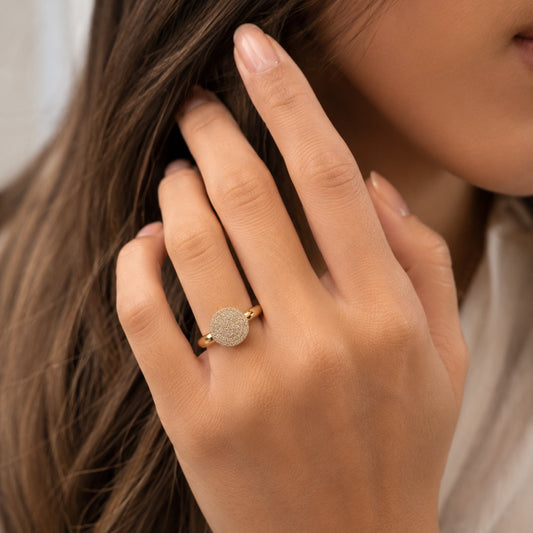 ANEL  MODERNO SOFISTICADO DOURADO