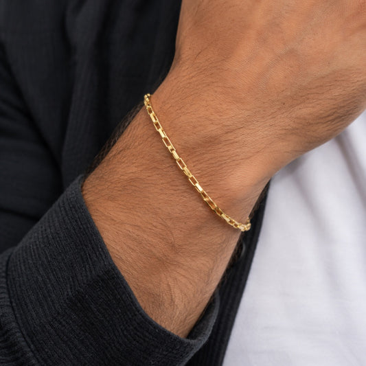Pulseira masculina Cartier dourada